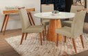Ver imagem 1 de Mesa de jantar + 4 Cadeiras Itália tampo 120cm capuccino