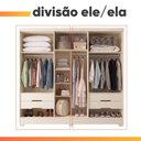 Ver mais imagens de Guarda Roupas Casal 6 Portas Reflecta com LED 4 Gavetas Mavie