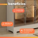 Ver imagem 5 de Guarda Roupas Casal 6 Portas Reflecta com LED 4 Gavetas Mavie