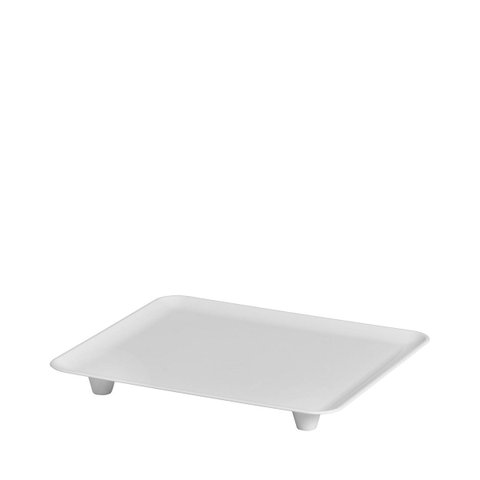 Tabuleiro Retangular Suporte Bolo Linha Festa Branco 35 x 40