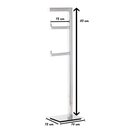 Ver imagem 5 de Papeleira Vertical Piso 2 Rolos Porta Papel Higiênico 50cm Banheiro Aço Inox Polido Brilhante Linha 