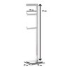 Papeleira Vertical Piso 2 Rolos Porta Papel Higiênico 50cm Banheiro Aço Inox Polido Brilhante Linha  - 5