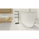 Ver imagem 4 de Papeleira Vertical Piso 2 Rolos Porta Papel Higiênico 50cm Banheiro Aço Inox Polido Brilhante Linha 