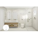 Ver imagem 3 de Papeleira Vertical Piso 2 Rolos Porta Papel Higiênico 50cm Banheiro Aço Inox Polido Brilhante Linha 