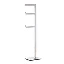 Ver imagem 1 de Papeleira Vertical Piso 2 Rolos Porta Papel Higiênico 50cm Banheiro Aço Inox Polido Brilhante Linha 