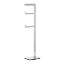 Ver imagem 2 de Papeleira Vertical Piso 2 Rolos Porta Papel Higiênico 50cm Banheiro Aço Inox Polido Brilhante Linha 