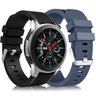 Lerobo 2 Pulseiras Silicone 22mm Compatível Galaxy Watch 3/46mm/gear S3 (preto/azul) - 1
