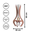 Ver imagem 3 de Luminária de Chão MDF PALACE:Marrom/60x30cm