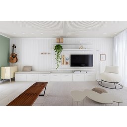 Painel Ripado Compacto 01: Unid. 274x25cm Larg. Talatto Painéis Branco Tx - 3