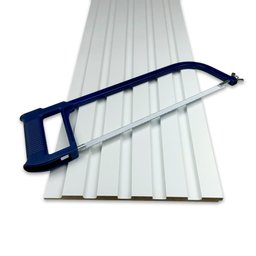 Painel Ripado Compacto 01: Unid. 274x25cm Larg. Talatto Painéis Branco Tx - 8
