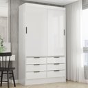 Ver imagem 6 de Guarda Roupa Sevilha 2 Portas de Correr 6 Gavetas Branco