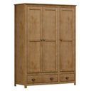 Ver imagem 6 de Guarda Roupa Madeira Maciça 3 Portas Finestra Branco Marrom:freijo