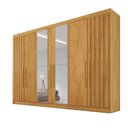 Ver imagem 2 de Guarda Roupa Casal 6 Portas 2 Portas Ripadas Potente com Espelho - Móveis Europa