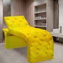 Ver imagem 2 de Maca Estofada Estética Cílios Regulável Spa Suede Ana Clara:amarelo