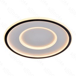 Plafon Led 40cm 49w 3500lm 3000k Bivolt Metal Preto e Silicone - 1