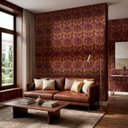 Ver imagem 2 de Papel de Parede Vinílico Glass Mosaic - Book Vogue 53cm x 10m Rolo Estampa Texturizada Clássica 604105 Roxo/Dourado