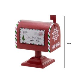 Caixa de Correio Natalina em Metal Vermelho North Pole - 26cm - 3