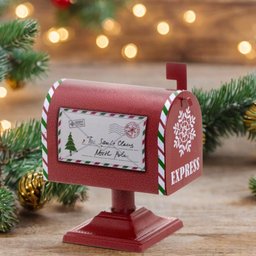 Caixa de Correio Natalina em Metal Vermelho North Pole - 26cm - 2