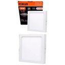 Ver imagem 1 de Kit 2 Painel Led 20,5x20,5 Quadrado Branco Sobrepor 18w 3000k Foxlux