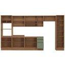 Ver imagem 4 de Cozinha Modulada Completa Botanic 8 Peças (3aéreos+2balcões+2paneleiros+1complemento) S/pia M651