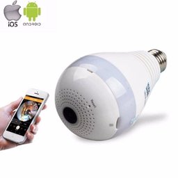 Câmera Lâmpada Espiã Wifi Hd Ip Led Panorâmica Vr 360º com Áudio . - 2