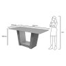 Mesa de Jantar Apogeu 170 Cm Off White Tampo com Vidro – Lopas - 2