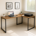 Ver imagem 1 de Mesa em L Escrivaninha Industrial de Canto 100% Mdf Aço