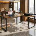 Ver imagem 3 de Mesa em L Escrivaninha Industrial de Canto 100% Mdf Aço