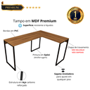 Ver imagem 4 de Mesa em L Escrivaninha Industrial de Canto 100% Mdf Aço