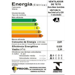 Ventilador de Teto New Cristal LED Preto/Transparente 220 V - 3