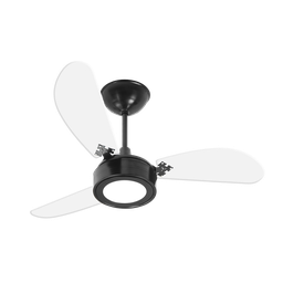 Ventilador de Teto New Cristal LED Preto/Transparente 220 V - 1