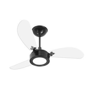 Ventilador de Teto New Cristal LED Preto/Transparente 220 V