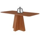Ver imagem 3 de Mesa de Jantar 6 Lugares Tampo Mdf 160x80 Cm 20593 Cinamomo Molci