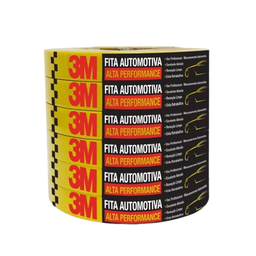 Fita Crepe Automotiva Alta Performance 24mmX40m 3M Unico - 2