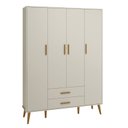 Ver imagem 1 de Guarda-Roupa Retrô 4 Portas Isis MóveisAqui