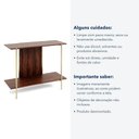 Ver imagem 5 de Aparador Sólis Moderno 2 Prateleiras MDF Avelã Dourado Rudnick