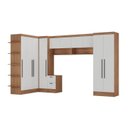 Ver imagem 2 de Quarto Completo Viena 10 Portas 6 Gavetas 7 Peças Espresso Móveis Marrom/Nogal/Branco