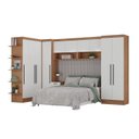 Ver imagem 5 de Quarto Completo Viena 10 Portas 6 Gavetas 7 Peças Espresso Móveis Marrom/Nogal/Branco