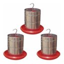 Ver imagem 1 de Comedouro Aves Galvanizado Prato Plástico 3kg ( 3 Unidades )