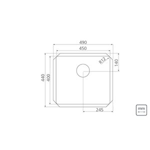 Cuba Debutir Design Collection Quadrum Undermount Aço Inox Acab Scotch Brite 45u 45x40 Cm Tramontina