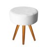 Kit 08 Puff Puf Banqueta Redondo Decorativo Para Sala de Estar e Recepção Corino Branco -Open Decor - 2