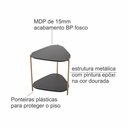 Ver imagem 5 de Mesa Lateral com Prateleira Orgânica Pé Metal Complementos