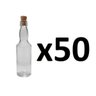 Kit 50 Garrafinhas De Vidro 50Ml Com Tampas De Rolha Nº1,5 - 2