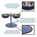 Ver imagem 2 de Comedouro Pequeno Duplo Inox Altura Regulável - Verde