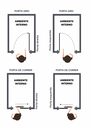 Ver imagem 5 de Porta Giro Filetada Alumínio Preta 85x215 Puxador Direita
