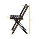 Ver imagem 2 de Kit 4 Cadeiras Dobráveis de Madeira Alta Resistência Jardim Preto Disa Móveis