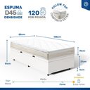 Ver imagem 3 de Cama Box Baú com Colchão de Espuma D45 Pillow Top Ortopédico Domo Solteiro 88cm