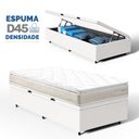 Ver imagem 2 de Cama Box Baú com Colchão de Espuma D45 Pillow Top Ortopédico Domo Solteiro 88cm
