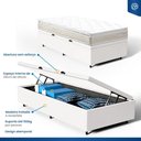 Ver imagem 4 de Cama Box Baú com Colchão de Espuma D45 Pillow Top Ortopédico Domo Solteiro 88cm