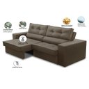 Ver imagem 3 de Sofá Retrátil e Reclinável 2 Lugares 1,50m com Molas Milão Suede Cappuccino Mirra Decor